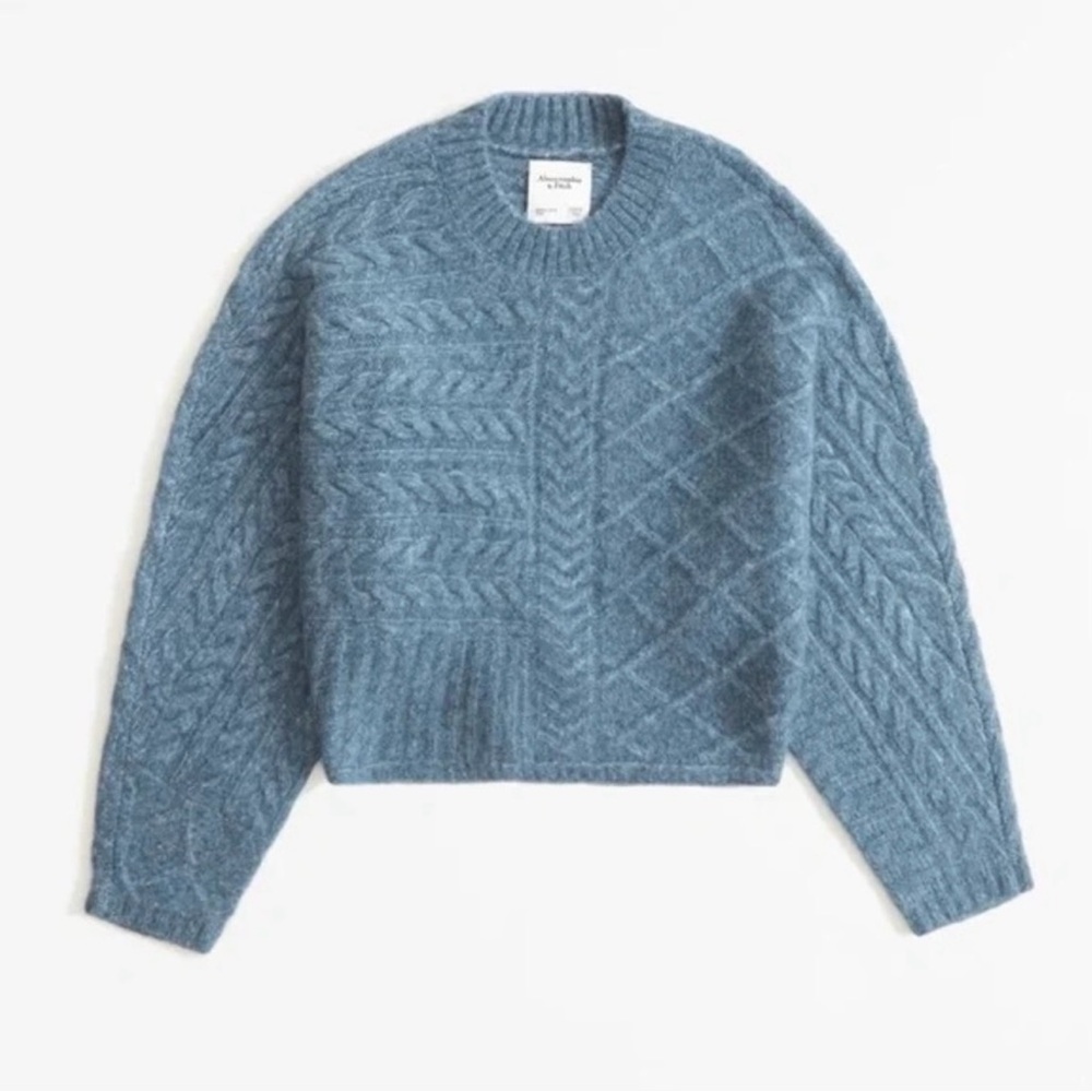 Blue Cable Knit Sweater